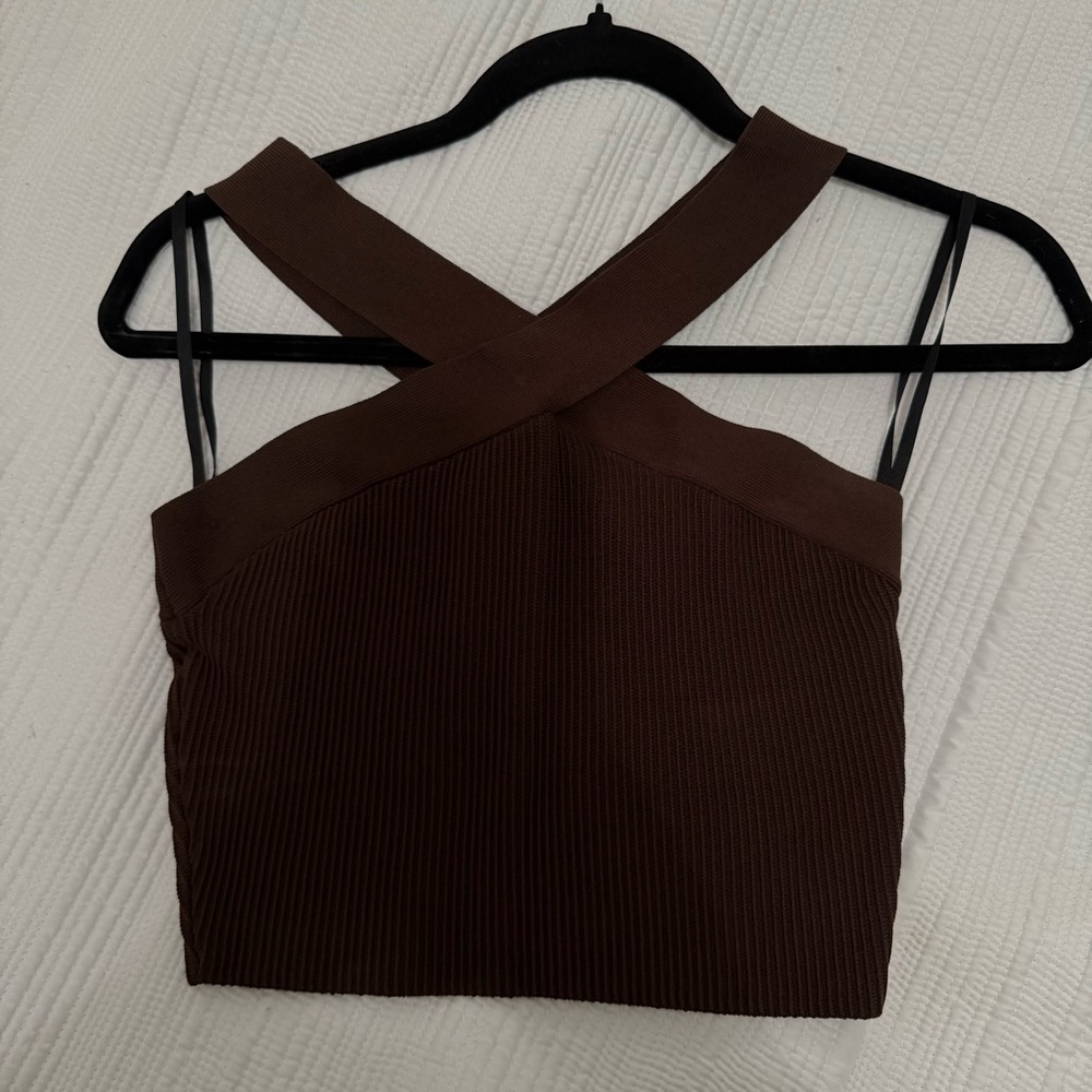 Babaton Brown Knit Sweater